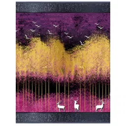 PnF Black & Pink Paper Floral and Botanical Wall Painting-picture-32