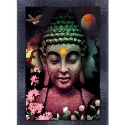 PnF Black & Pink Printed Wooden Floral and Botanical Wall Photo Frame-picture-17