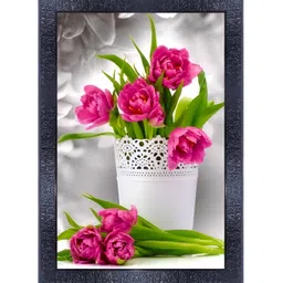 PnF Black & Pink Wooded Floral and Botanical Painting Wall Art-picture-19