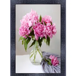 PnF Black & Pink Wooden Floral and Botanical Painting wall Art-picture-15