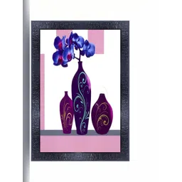 PnF Black & Pink Wooden Floral and Botanical Wall Painting-picture-21