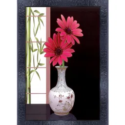 PnF Black & Pink Wooden Floral and Botanical Wall Painting-picture-24