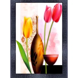 PnF Black & Pink Wooden Floral and Botanical Wall Paintings-picture-27