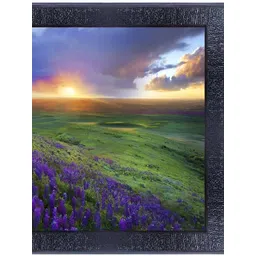 PnF Black & Purple Floral and Botanical Wooden Painting Wall Art-picture-24