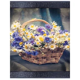 PnF Black & Purple Floral and Botanical Wooden Painting Wall Art-picture-38