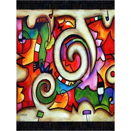 PnF Black & Purple Paper & Wooden Painting Wall Art-picture-19