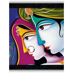 PnF Black & Purple Printed Wooden Religious Painting Wall Art-picture-21