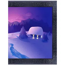 PnF Black & Purple Wooden Floral and Botanical Painting Wall Art-picture-23