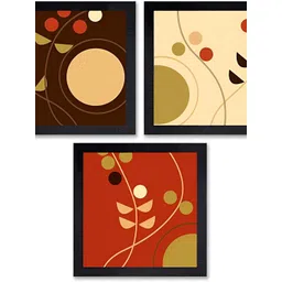 PnF Black & Red 3 Pieces Abstract Painting Wall Arts-picture-18