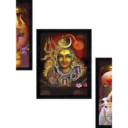 PnF Black & Red 3 Pieces Wooden Religious Wall Art-picture-12
