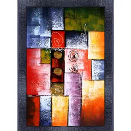 PnF Black & Red Abstract Wooden Paintings Wall Art-picture-17