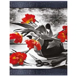 PnF Black & Red Wooden Floral and Botanical Painting Wall Art-picture-14