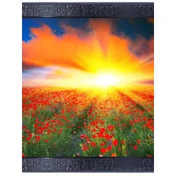 PnF Black & Red Wooden Floral and Botanical Painting Wall Art-picture-12