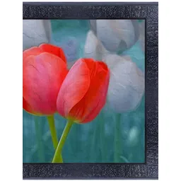 PnF Black & Red Wooden Floral and Botanical Wall Painting-picture-31