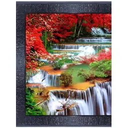 PnF Black & Red Wooden Floral And Botanical Wall Painting-picture-33