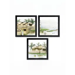 PnF Black & White 3 Pieces Paper Abstract Wall Arts-picture-33