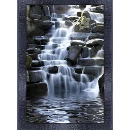 PnF Black & White Waterfall Wooden Painting Wall Art-picture-28