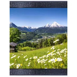 PnF Blue & Green Wooden Floral and Botanical Painting Wall Art-picture-16