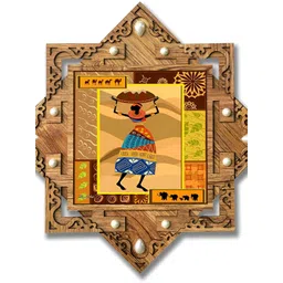 PnF Brown & Beige Wooden Abstract Wall Painting-picture-10