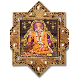 PnF Brown & Orange Wooden Religious Wall Painting-picture-15