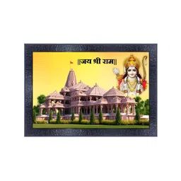 PnF Charcoal & Yellow Wooden Religious Painting Wall Art-picture-16