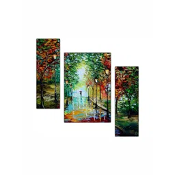 PnF Green & Red 3 Pieces Wooden Floral and Botanical Wall Stickers-picture-41