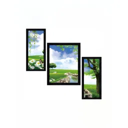 PnF Green & White 3 Pieces Wooden Floral and Botanical Wall Art-picture-14