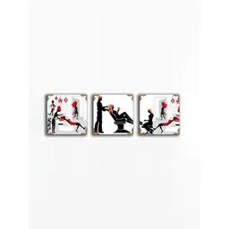 PnF White & Black 3 Pieces Abstract Wall Arts-picture-42