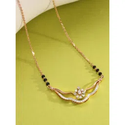 P.N.Gadgil Jewellers 14k (585) Yellow Gold Sacred Aura Diamond Mangalsutra-picture-28