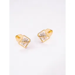 P.N.Gadgil Jewellers 14k Gold Cubic Jumble Stud Diamond Earrings For Women-picture-37