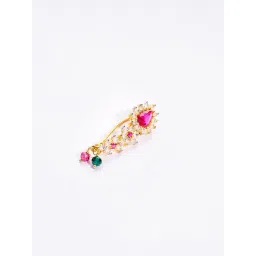 P.N.Gadgil Jewellers 14k Gold Maharashtrian Bramhani Nosering For Women-picture-18