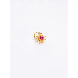 P.N.Gadgil Jewellers 14k Gold Maharashtrian Chakra Nosepin For Women-picture-24