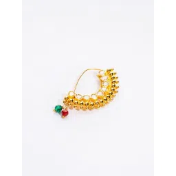 P.N.Gadgil Jewellers 14k Gold Maharashtrian Himali Nosering For Women-picture-16
