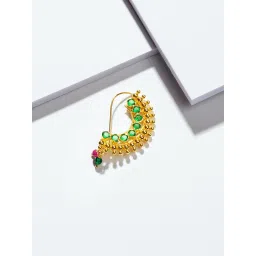 P.N.Gadgil Jewellers 14k Gold Maharashtrian Pachu Nosering For Women image 2