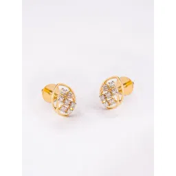 P.N.Gadgil Jewellers 14k Gold Twinkling Twist Stud Diamond Earrings For Women-picture-38