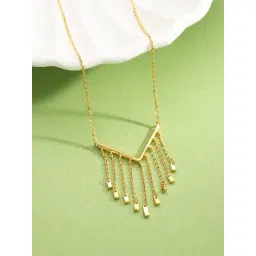 P.N.Gadgil Jewellers 18k (750) Yellow Gold Charming Rayfall Modern Necklace-picture-28