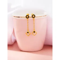 P.N.Gadgil Jewellers 18K Dual Shape Hoop & Huggie Gold Earring for Kids-picture-38