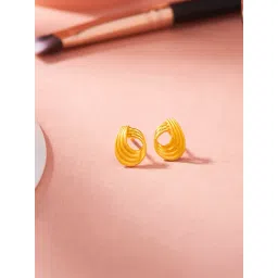 P.N.Gadgil Jewellers 18K Stream Swirl Stud Gold Earring for Kids-picture-14