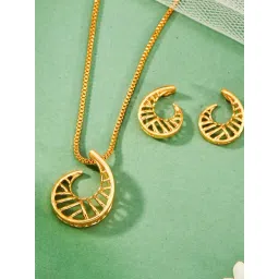 P.N.Gadgil Jewellers 18K Sunwave Twist Gold Pendant Set for Kids-picture-31