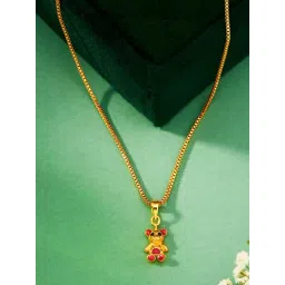 P.N.Gadgil Jewellers 18K Teddy Treasure Gold Pendant for Women-picture-13