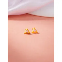 P.N.Gadgil Jewellers 18K Trigon Beam Stud Gold Earring for Kids-picture-32