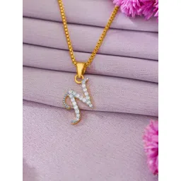 P.N.Gadgil Jewellers 22 Karat (916) BSI Gold Alphabet Pendant-picture-34