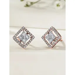 P.N.Gadgil Jewellers Crystal Edge 18kt Yellow Gold & Diamond Stud Earring For Woman-picture-27