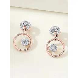 P.N.Gadgil Jewellers Orbital Spark 18 kt Rose Gold Dangler Diamond Earring For Woman-picture-41