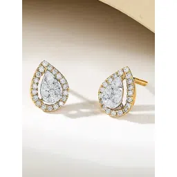 p.n.gadgil jewellers Twinkling Dewdrop 18 kt Yellow Gold Stud Diamond Earring for Woman-picture-48