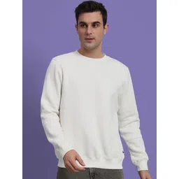 PockMAN Men Solid Pullover Pure Cotton Antimicrobial Sweatshirt image 2