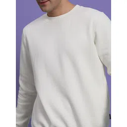 PockMAN Men Solid Pullover Pure Cotton Antimicrobial Sweatshirt image 3
