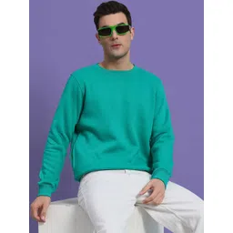 PockMAN Men Solid Round Neck Pullover Sweatshirt-picture-10