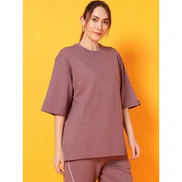 PockMAN Women Colourblocked Drop-Shoulder Sleeves Bio Finish T-shirt-picture-37