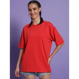PockMAN Women Drop-Shoulder Sleeves Pure Cotton Bio Finish T-shirt-picture-25
